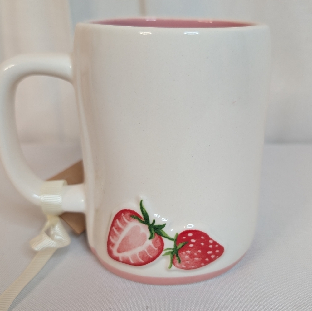Rae Dunn Love Is So Sweet Strawberry Double Sided Mug - Picture 2 of 4